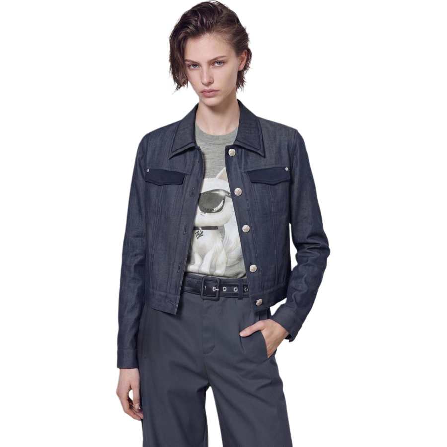 KARL LAGERFELD / Karl Lagerfeld Jeans Sweaters Women's Gray Crew Neck Moderate