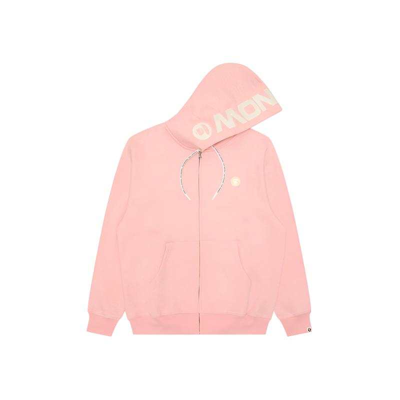 Aape Sweatshirts Men's Pink PK2 Hooded Non Detachable Moderate Cardigan