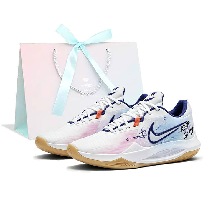 Nike Nike Precision 6 Basketball Shoes Men's Low Top White, Blue, Pink