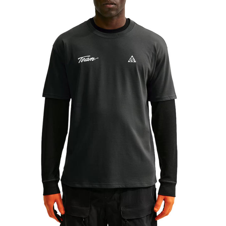 Nike Nike ACG T Shirts Men's Dark Smoke Gray Crew Neck Moderate