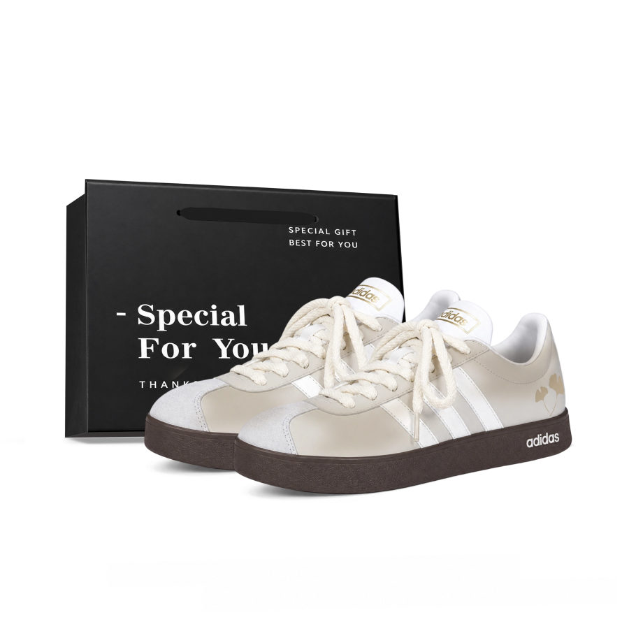 Adidas Adidas Vl Court Classic German Army Trainers Women's Low Top White