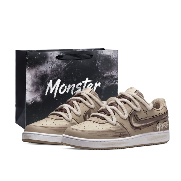Nike Nike Court Vision Low Skateboard Shoes Unisex Low Top White/Brown