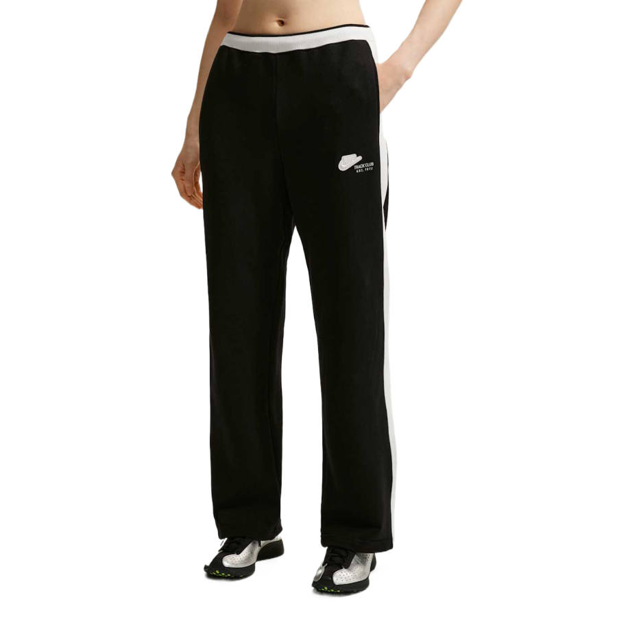 Nike Nike Sports Pants Women's All Black/Sail White/Sail White Moderate Straight Fit Pants