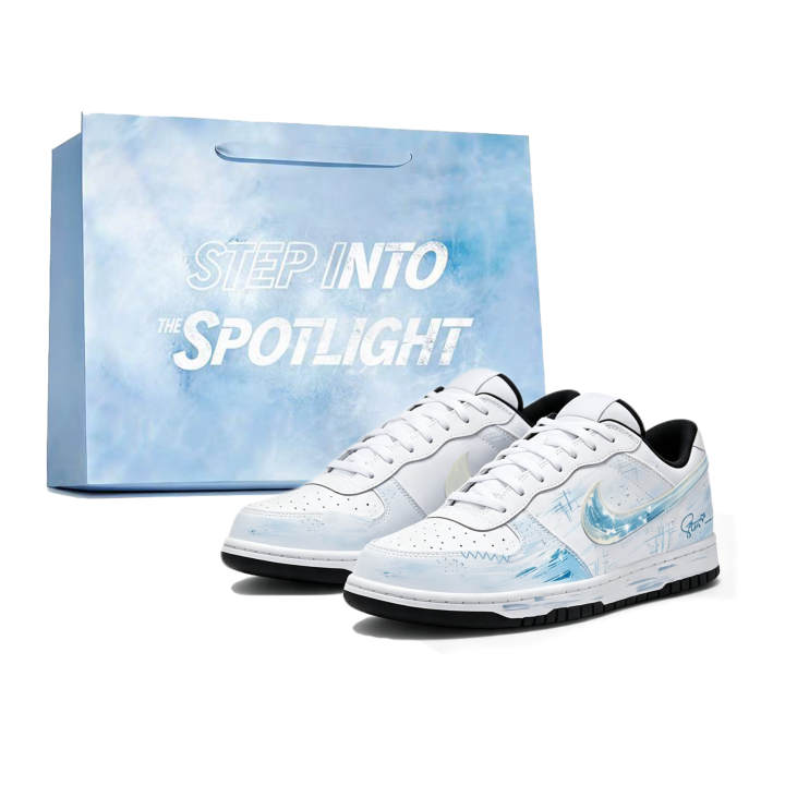 Nike Nike Big Skateboard Shoes Unisex Low Top White/Blue/Yellow/Black