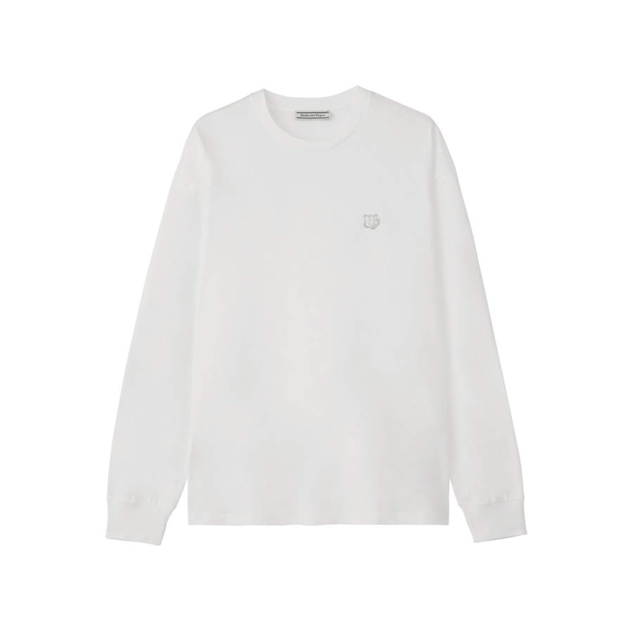 Onitsuka Tiger T Shirts Men's White Crew Neck Moderate Straight Fit