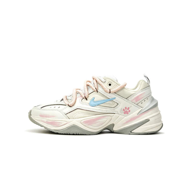 Nike Nike M2K Tekno Chunky Sneakers Women's Low Top Pink, Blue, Beige
