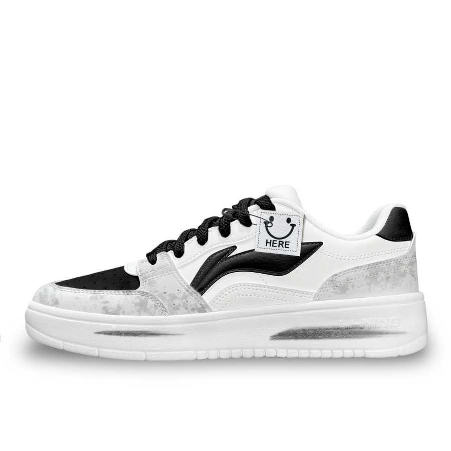 Li-Ning Li Ning Sycee Skateboard Shoes Men's Low Top Black White