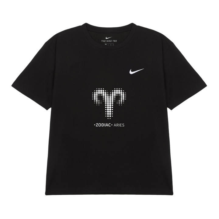 Nike Nike Sportswear T Shirts Unisex Black Aries Crew Neck Moderate Straight Fit