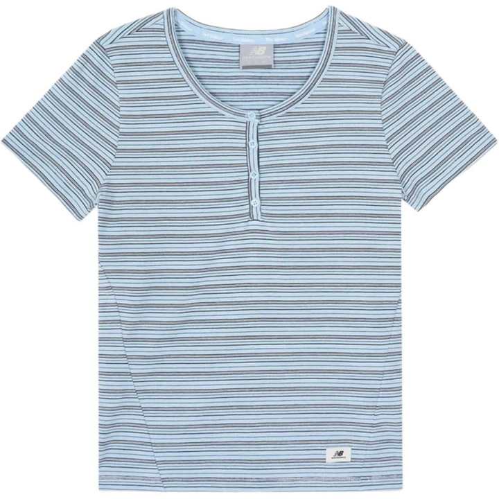 New Balance New Balance T Shirts Women's Blue Henry Collar