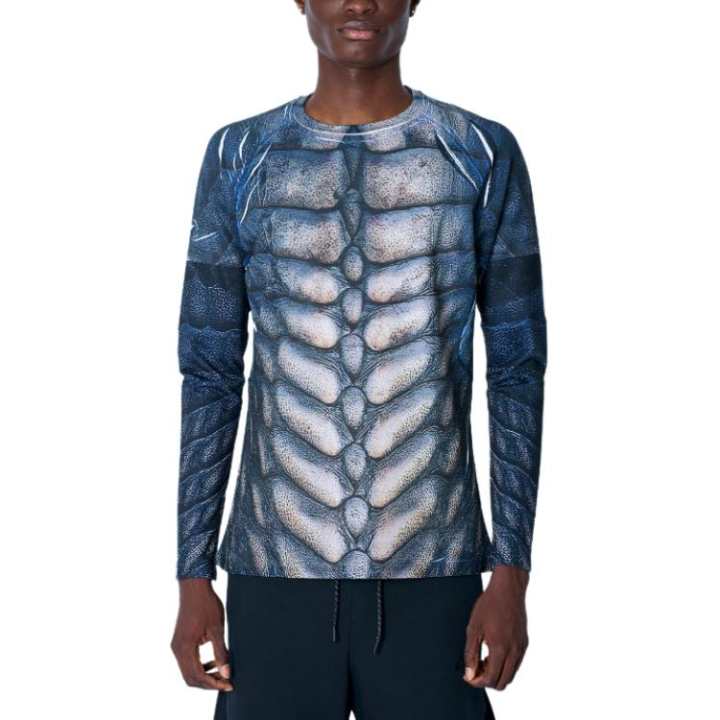 Nike Nike X YAKU T Shirts Men's Blue Crew Neck