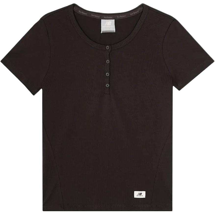 New Balance New Balance T Shirts Women's Brown Henry Collar