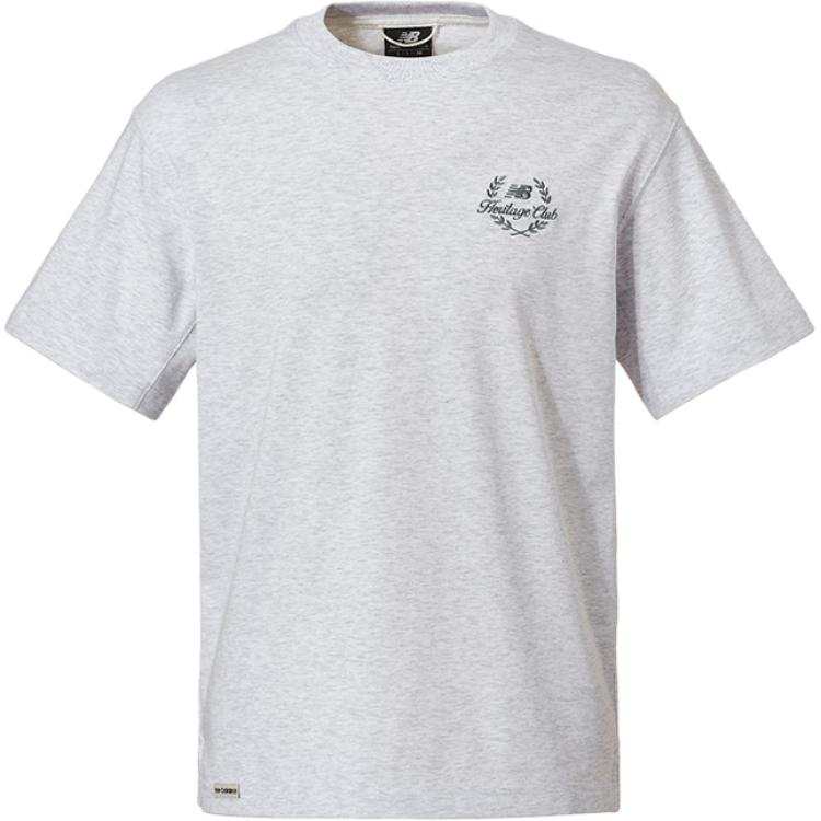 New Balance New Balance T Shirts Unisex Light Gray Crew Neck
