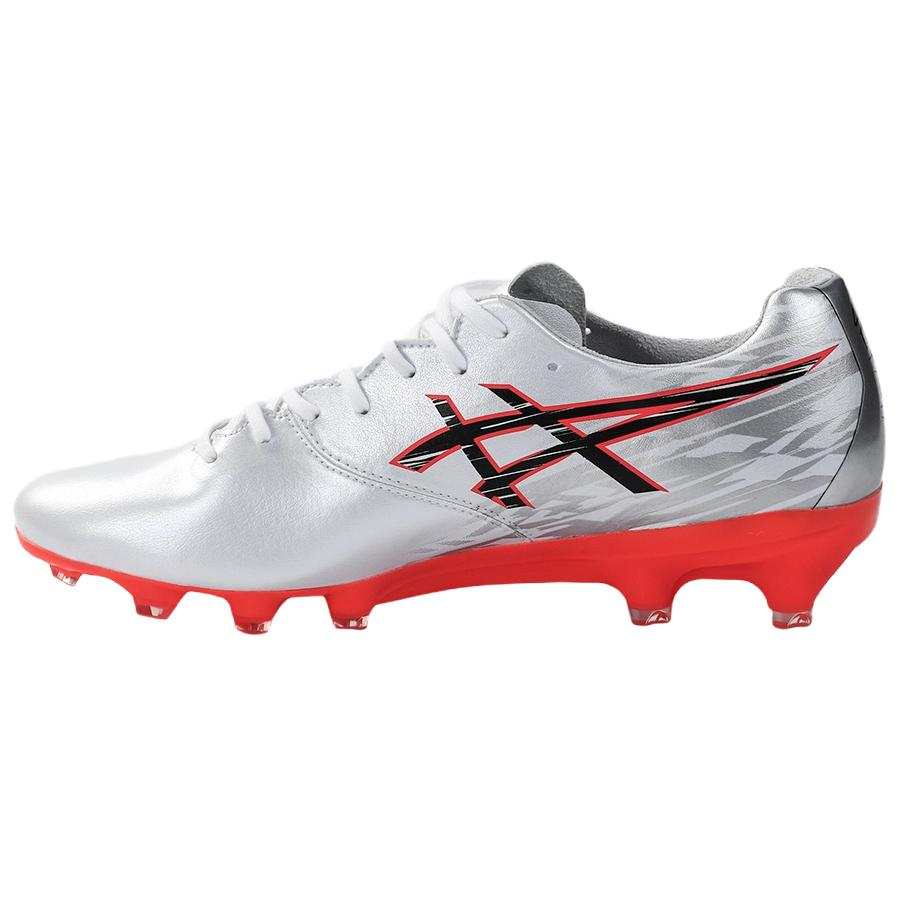 ASICS Jetray Soccer Shoes Unisex Low Top Silver/Red