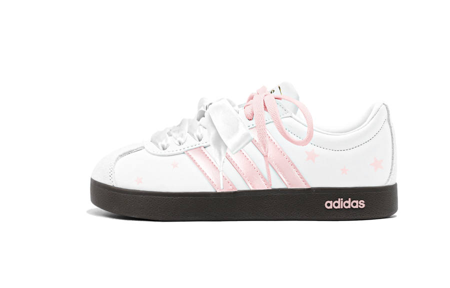 Adidas Neo VL Court 2.0 German Army Trainers Unisex Low Top White/Silver/Pink