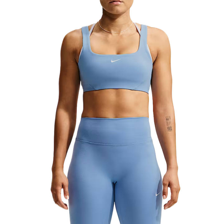Nike Nike Dri Fit One Sports Underwear Women's Blue/White Square Collar Moderate