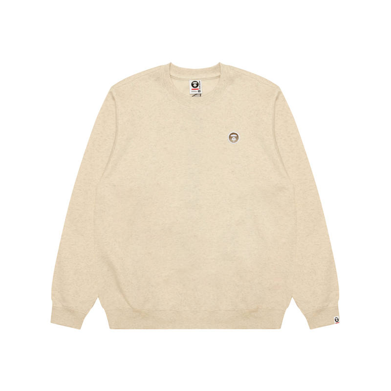 Aape Sweatshirts Men's Light Brown BG2 Crew Neck Moderate Straight Fit