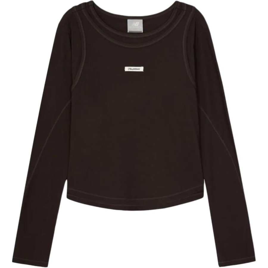 New Balance New Balance T Shirts Women's Brown Crew Neck