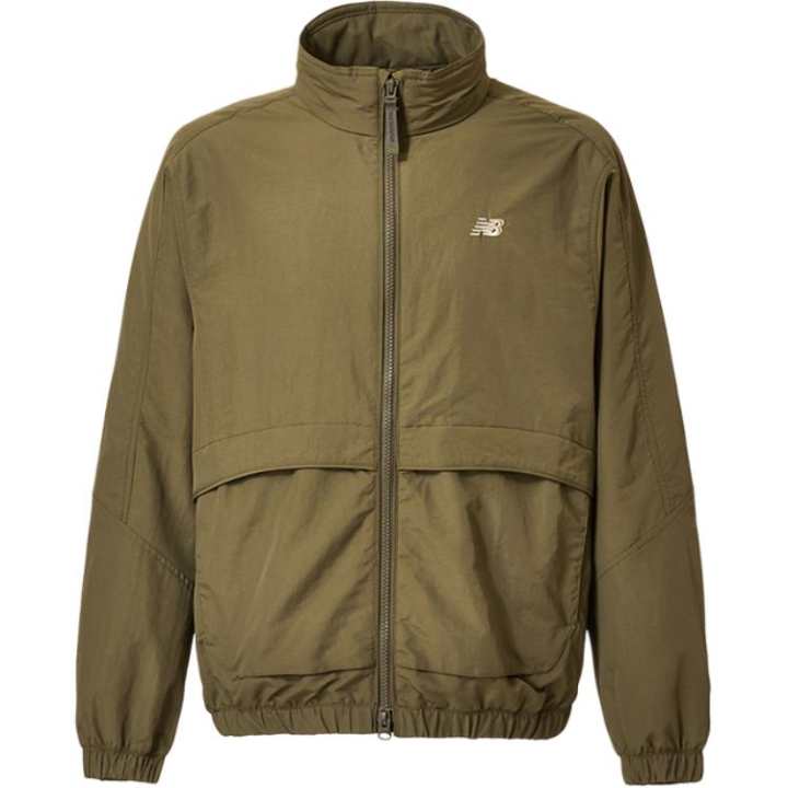 New Balance New Balance Jackets Unisex Dark Khaki Stand Collar Moderate