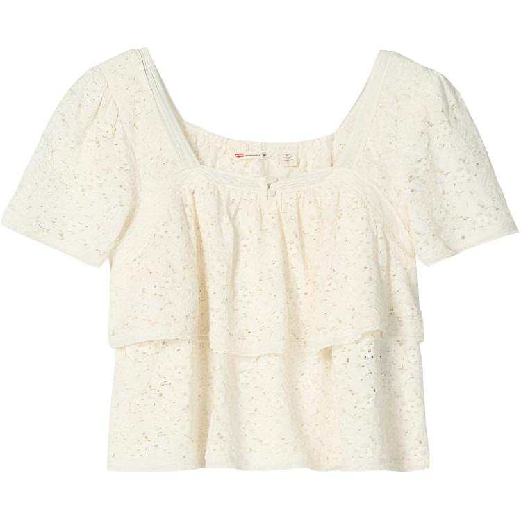 Levis Levis Shirts Women's Cream White Square Collar