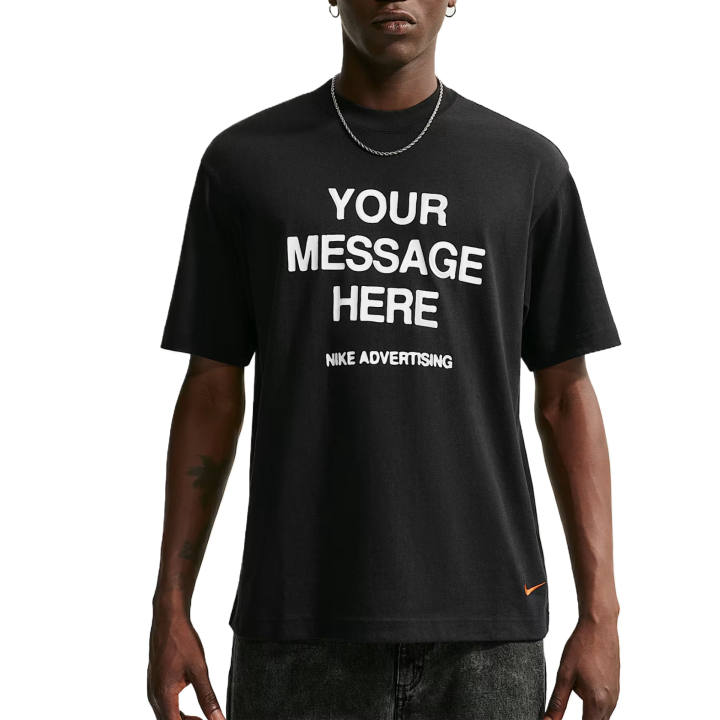 Nike Nike T Shirts Men's Black Crew Neck Moderate