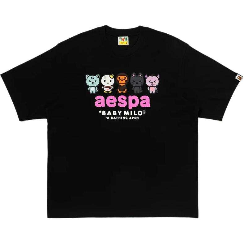 A BATHING APE Aespa T Shirts Women's Crew Neck Straight Fit