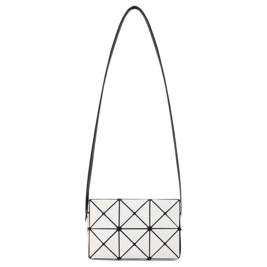 ISSEY MIYAKE Cuboid Polyvinyl Chloride Shoulder Bag, Crossbody Bag Regular Women's Ecru