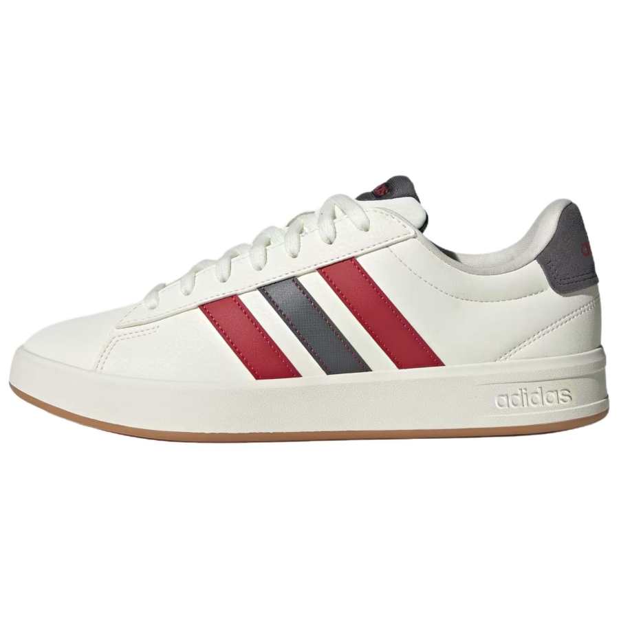 Adidas Adidas GRAND COURT 3.0 Skateboard Shoes Men's Low Top Ecru/Victory Team Red/Five Gray