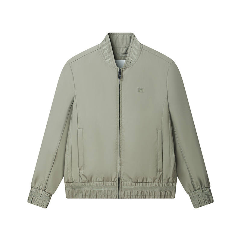 FILA Jackets Women's Green Khaki Moderate Straight Fit
