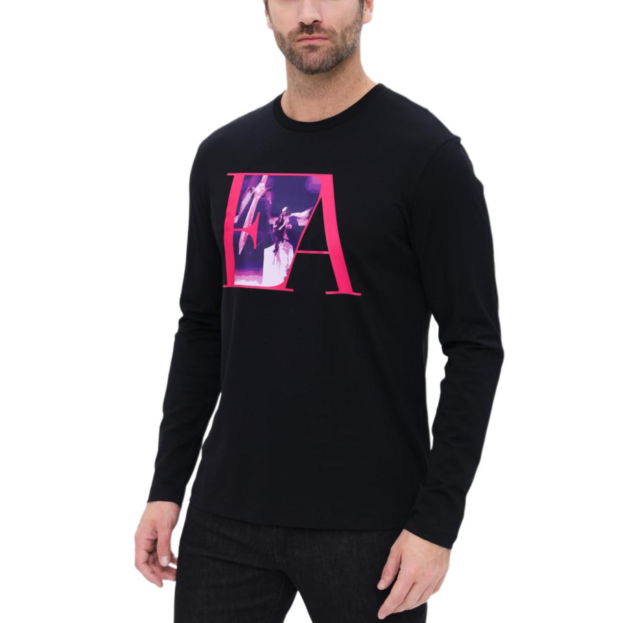 EMPORIO ARMANI EA7 T Shirts Men's Black Crew Neck Other