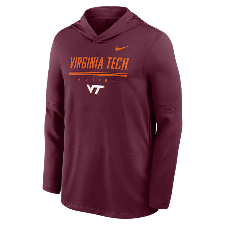 Nike Nike Dri Fit College Sweatshirts Men's Dark Chestnut Hooded Non Detachable Moderate