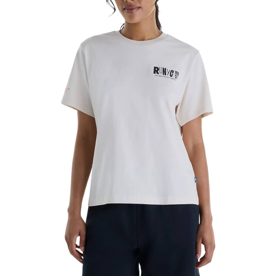 New Balance New Balance NYC Marathon T Shirts Women's Linen Crew Neck Moderate Straight Fit