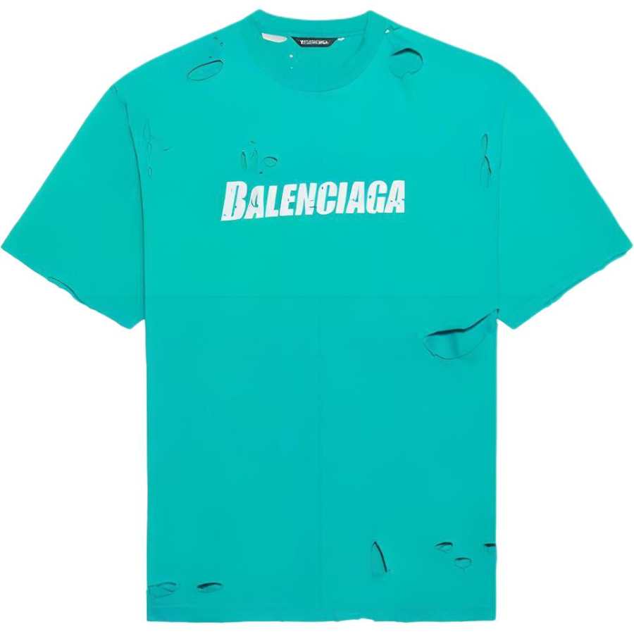 Balenciaga Caps Destroyed Flatground T shirt