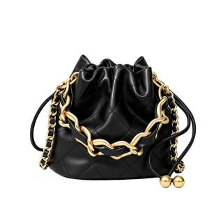 LOLLiPOPS Cow Leather With Synthetic Leather Girlfriend One Shoulder Handbag Regular Women's Black