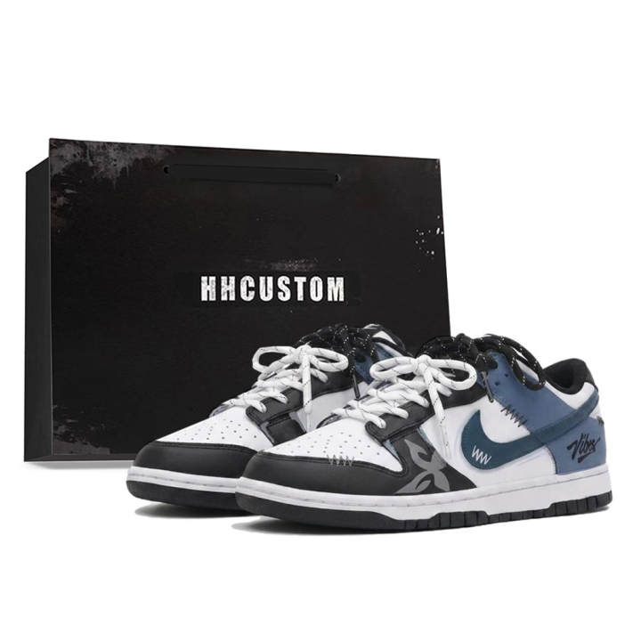 Nike Nike Dunk Skateboard Shoes Unisex Low Top Black/Brown/White/Blue