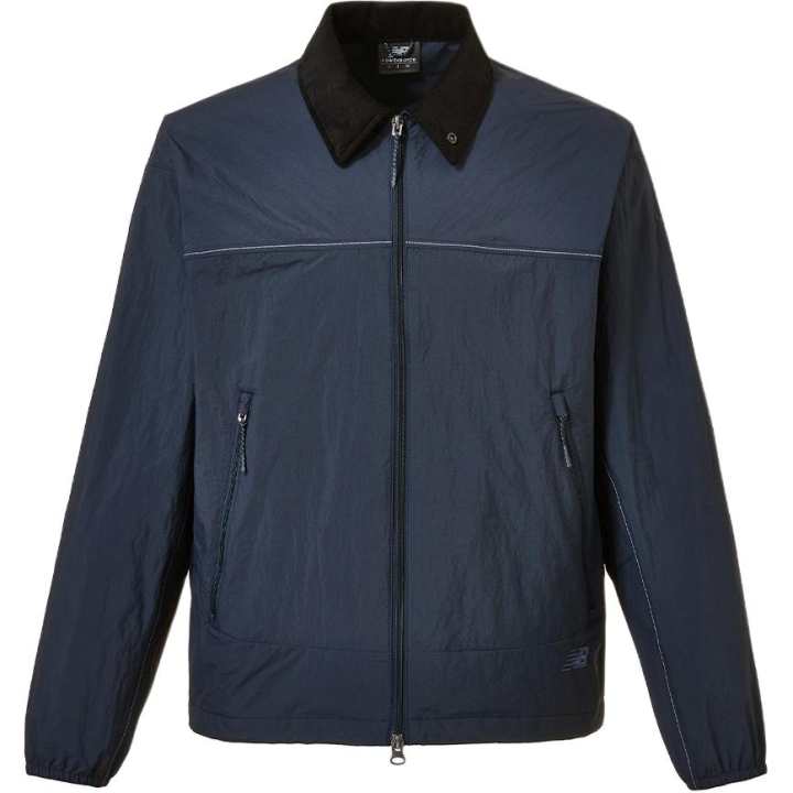 New Balance New Balance Jackets Unisex Marine Blue Lapel Moderate