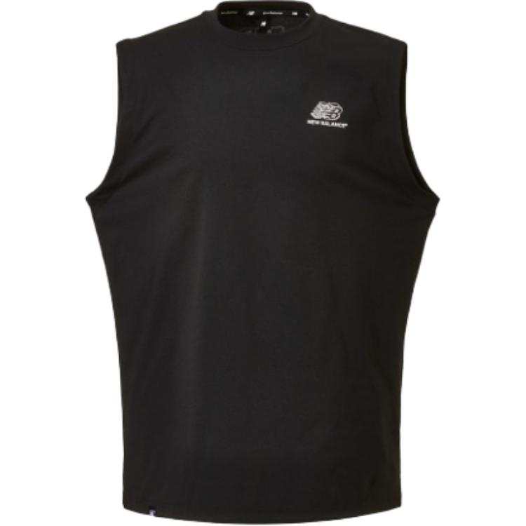 New Balance New Balance Tank Tops Men's Black Crew Neck Moderate
