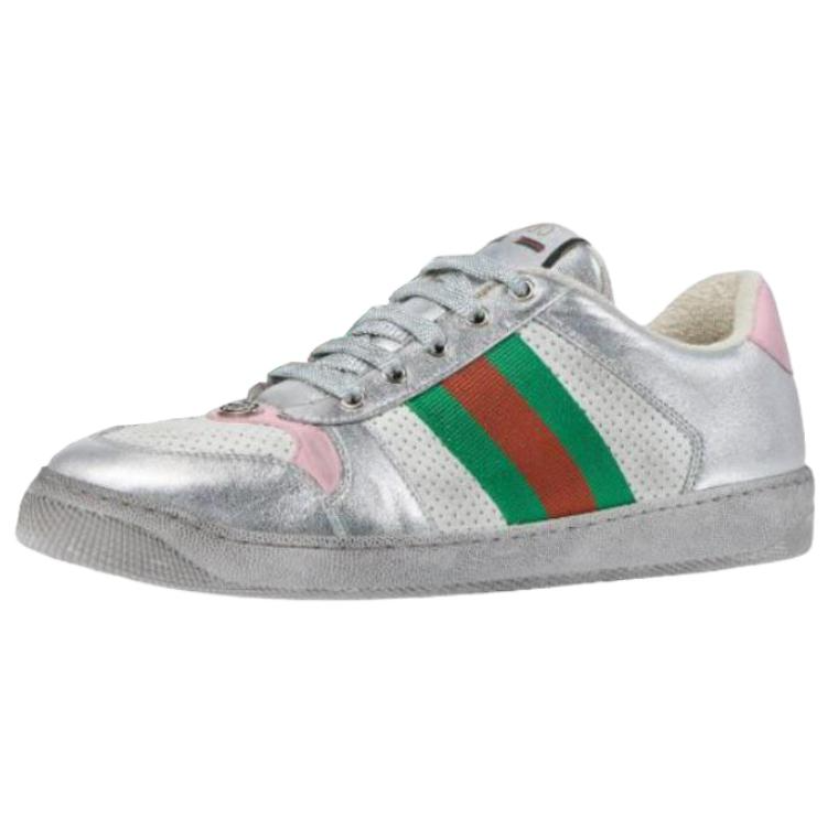 GUCCI Screener Skateboard Shoes Men's Low Top Light Pink