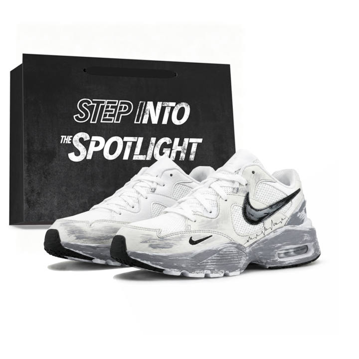 Nike Nike Air Max Fusion Running Shoes Men's Low Top Gray White
