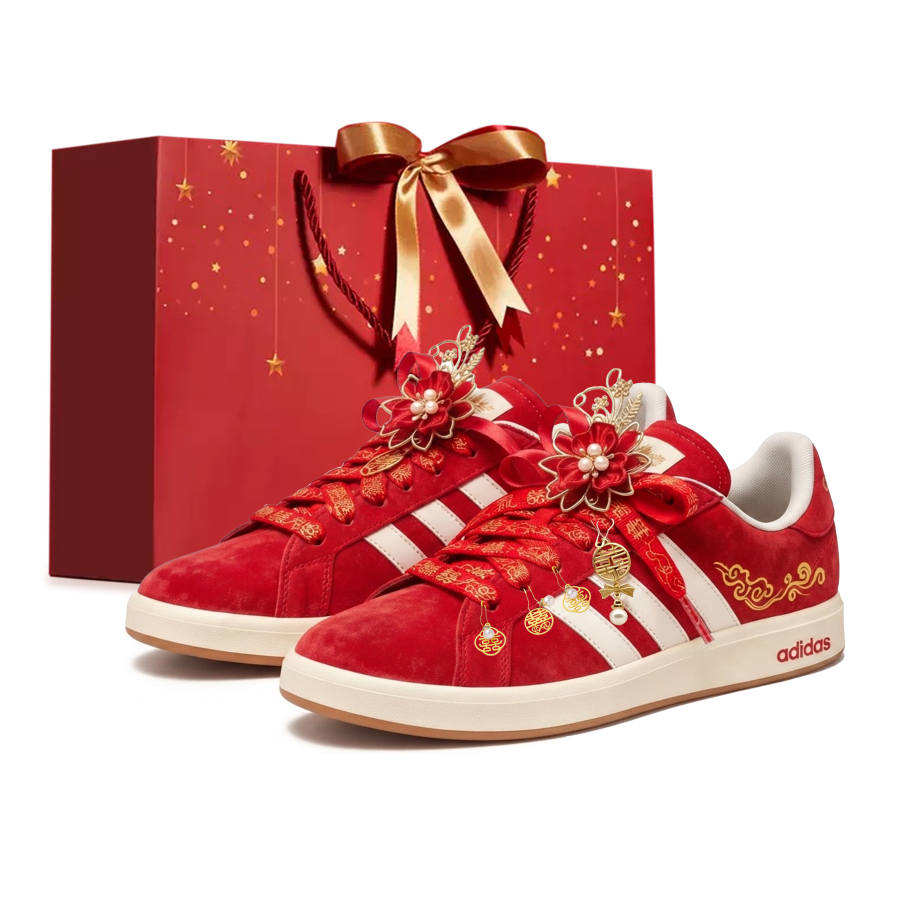 Adidas Adidas Grand Court Base 00s Skateboard Shoes Unisex Low Top Red