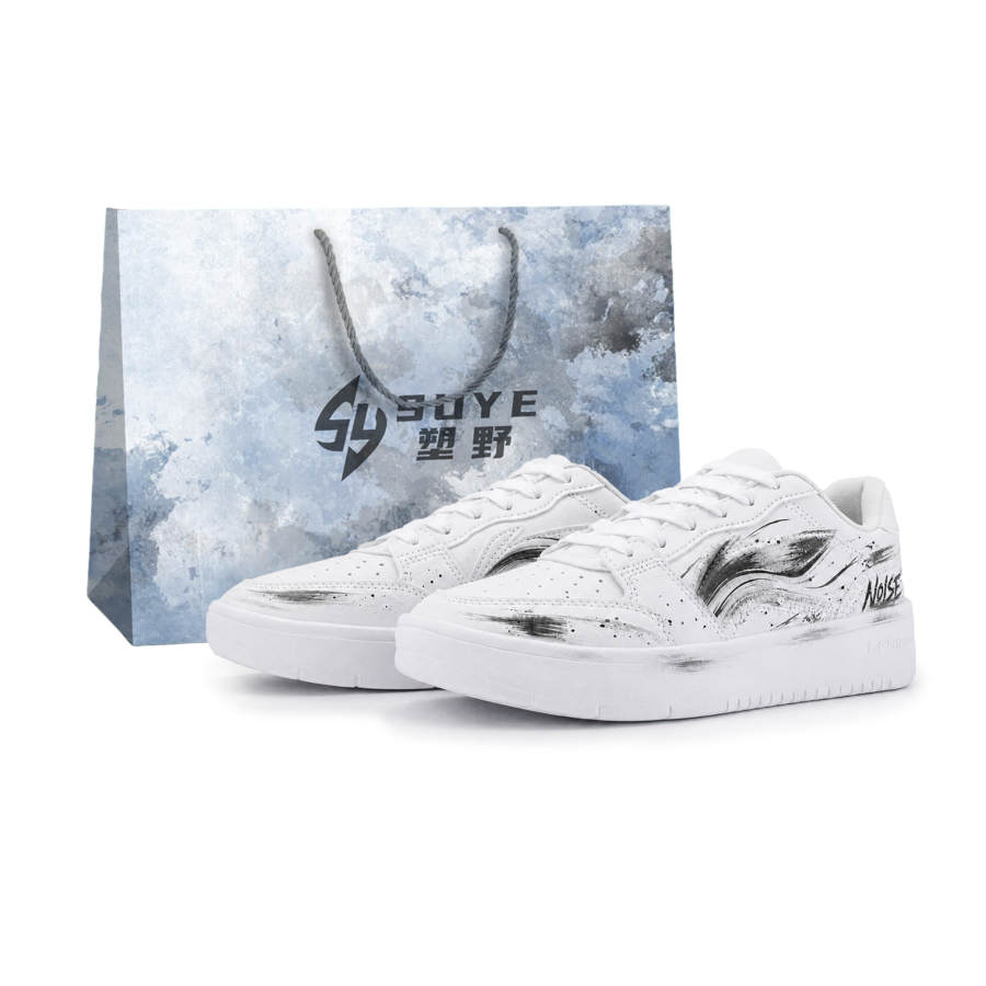 Li-Ning Li Ning Sycee Skateboard Shoes Men's Low Top Black White Colorway