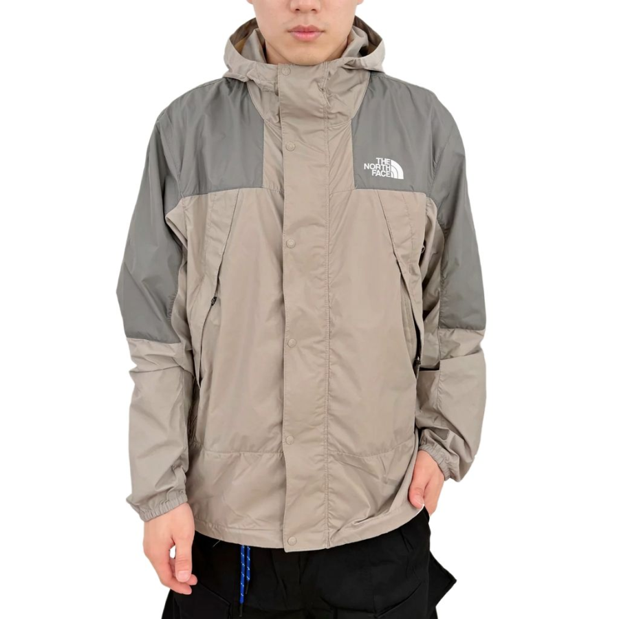 THE NORTH FACE Sun Protection Clothing Men's Dark Gray & Light Umber Hooded Non Detachable