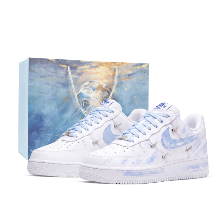 Nike Nike Air Force 107 Skateboard Shoes Unisex Low Top White/Blue