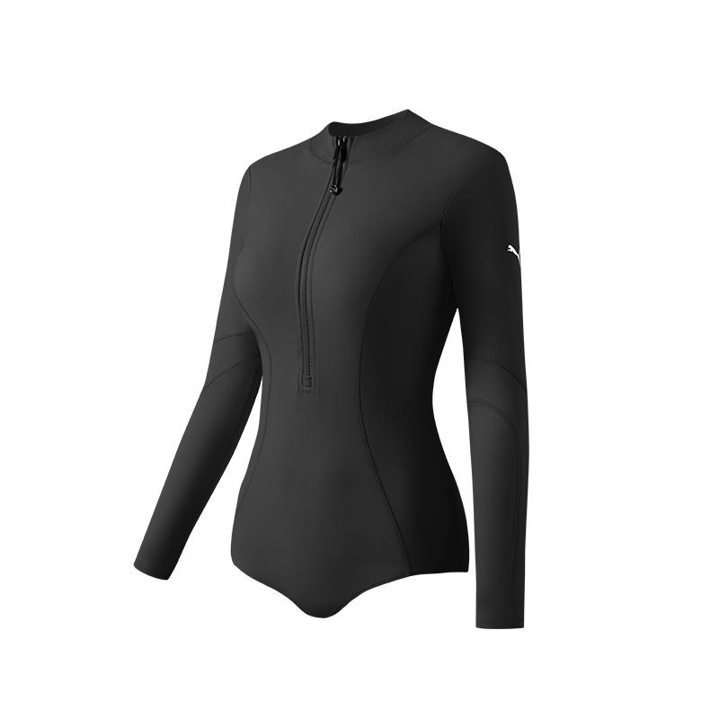 PUMA One Piece Swimsuits Women's Stand Collar Thin Triangle One Piece Swimsuit