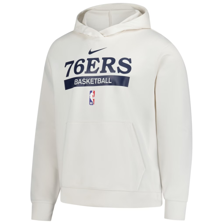 Nike Nike Philadelphia 76ers Sweatshirts Unisex Ecru Hooded Non Detachable Moderate
