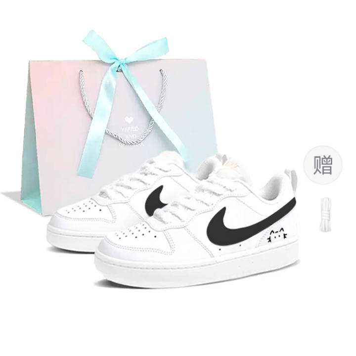 Nike Nike Court Borough Skateboard Shoes Women's Low Top Black White