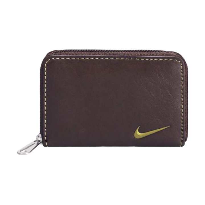 Nike Nike Artificial Leather Clutch Card Holder Coin Purse Unisex Brown
