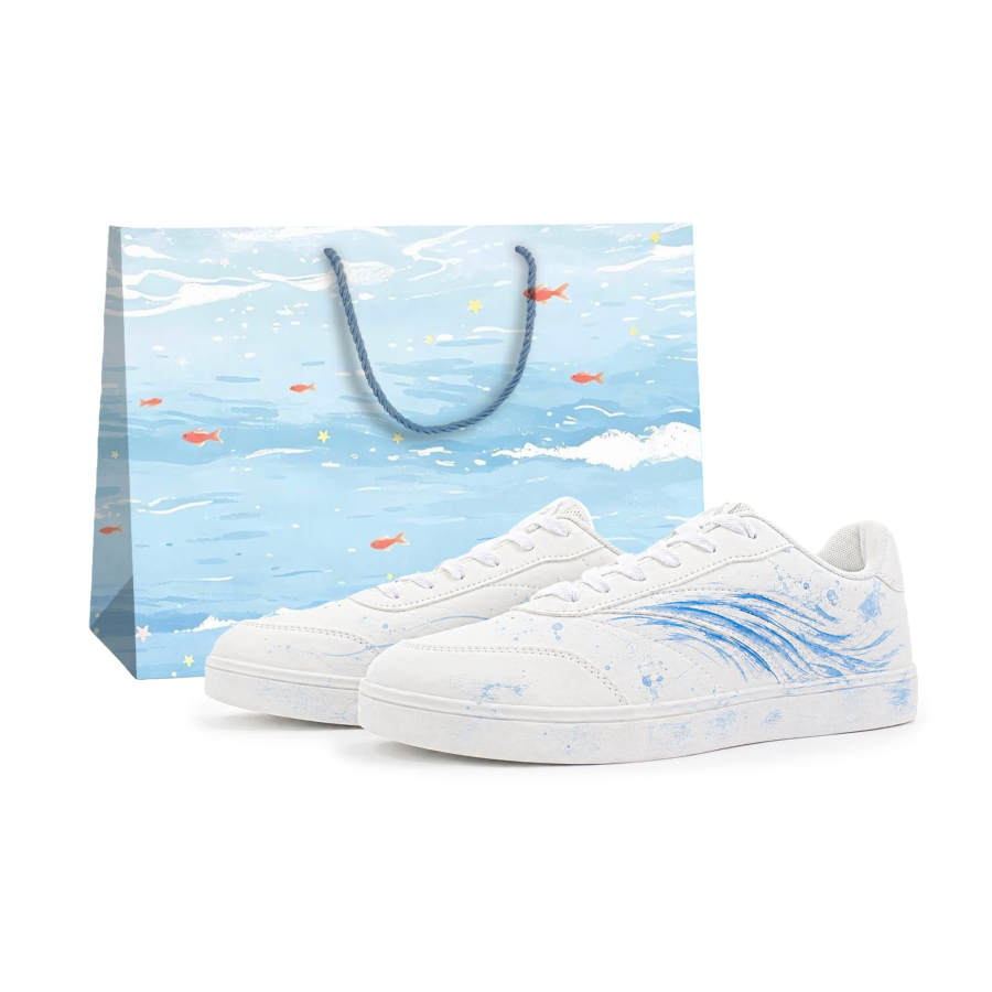 ANTA Active Skateboard Shoes Men's Low Top Blue White Colorway