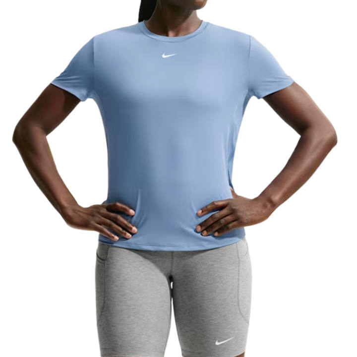 Nike Nike Dri Fit One Fitness Clothing Men's Work Blue/White Crew Neck