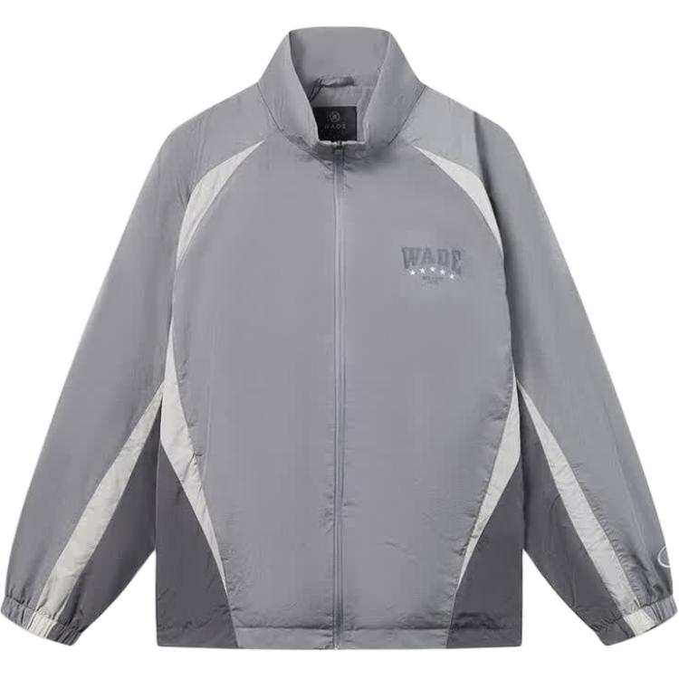 Li-Ning Li Ning Trench Coats Men's Smoke Gray Stand Collar Moderate