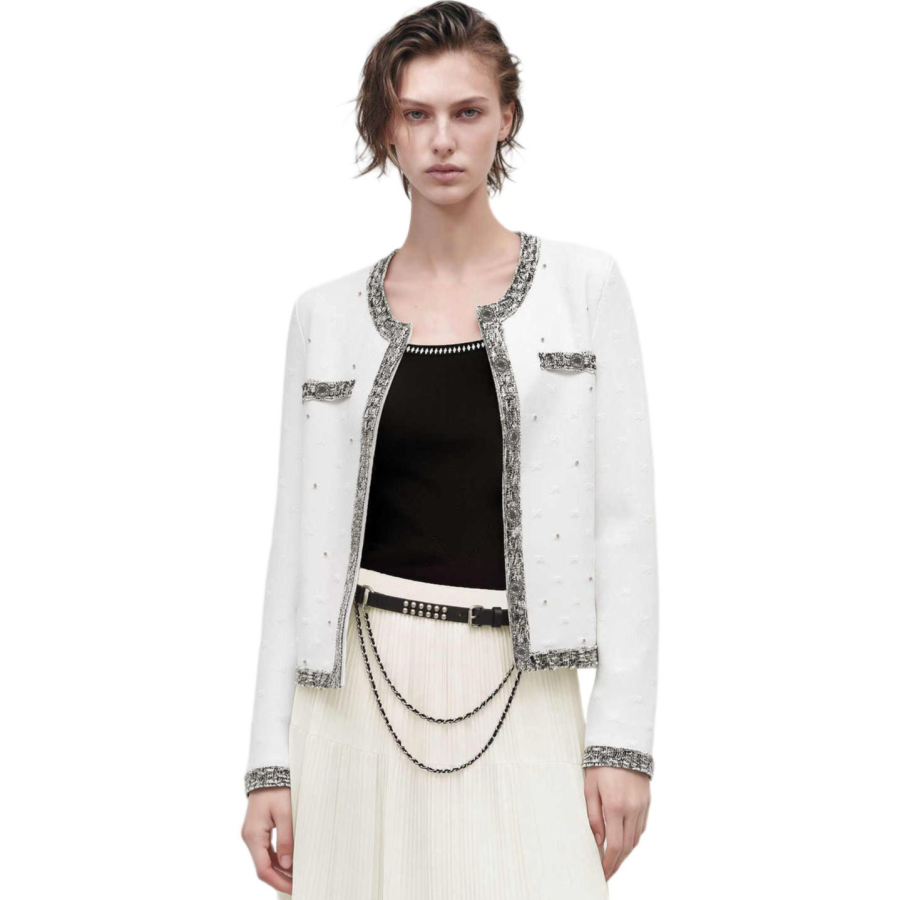 KARL LAGERFELD / Karl Lagerfeld Jeans Knitwear Women's Ecru Crew Neck Moderate